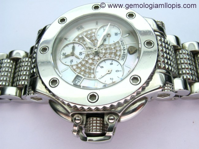 Esfera con diamantes de reloj Aquanautic restaurada