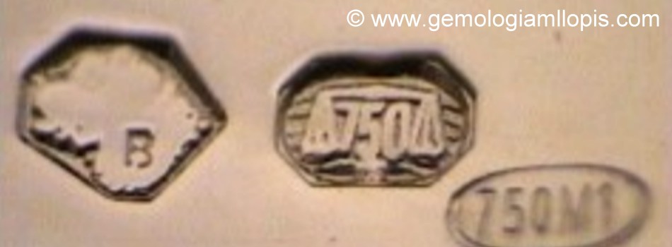 Punzones de Cartier en una alianza