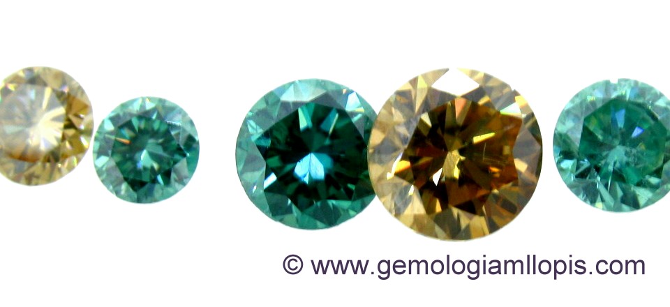 Moisanitas sintéticas de colores