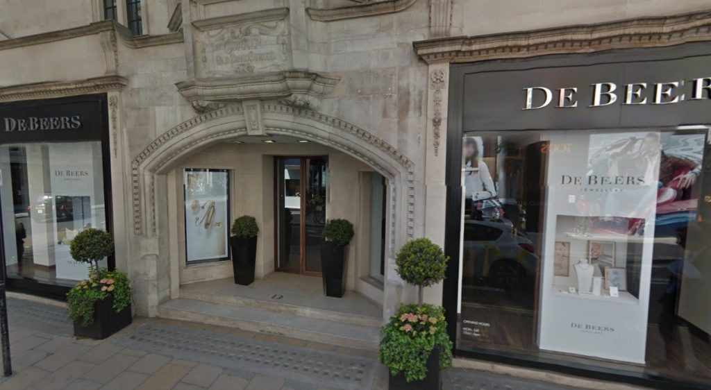 Joyería de De Beers en Old Bond Street, Londres.