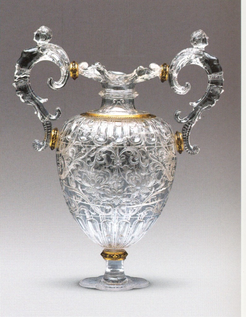 Jarra con asas de bichas, Tesoro del Delfín. Museo del Prado. Cuarzo cristal de roca