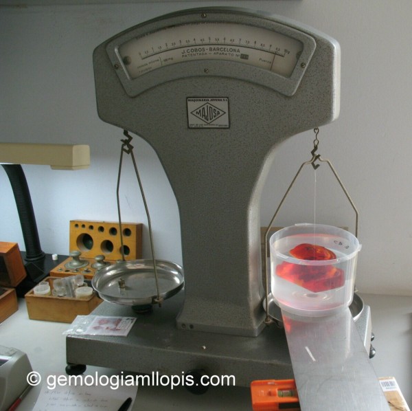 Balanza hidrostática.