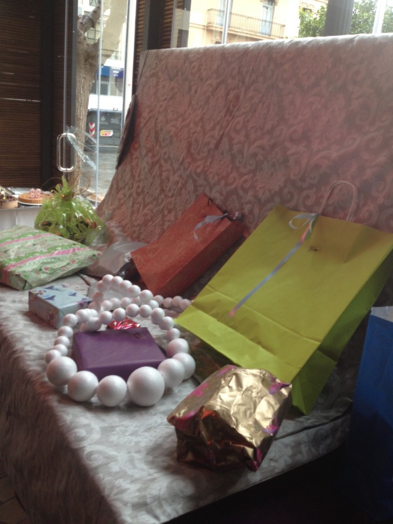 Emplazamiento de los regalos en el Restaurante