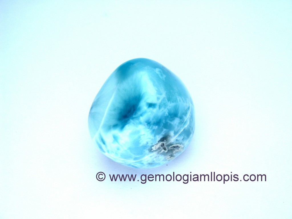 Canto rodado de Larimar de Santo Domingo  (República Dominicana) 