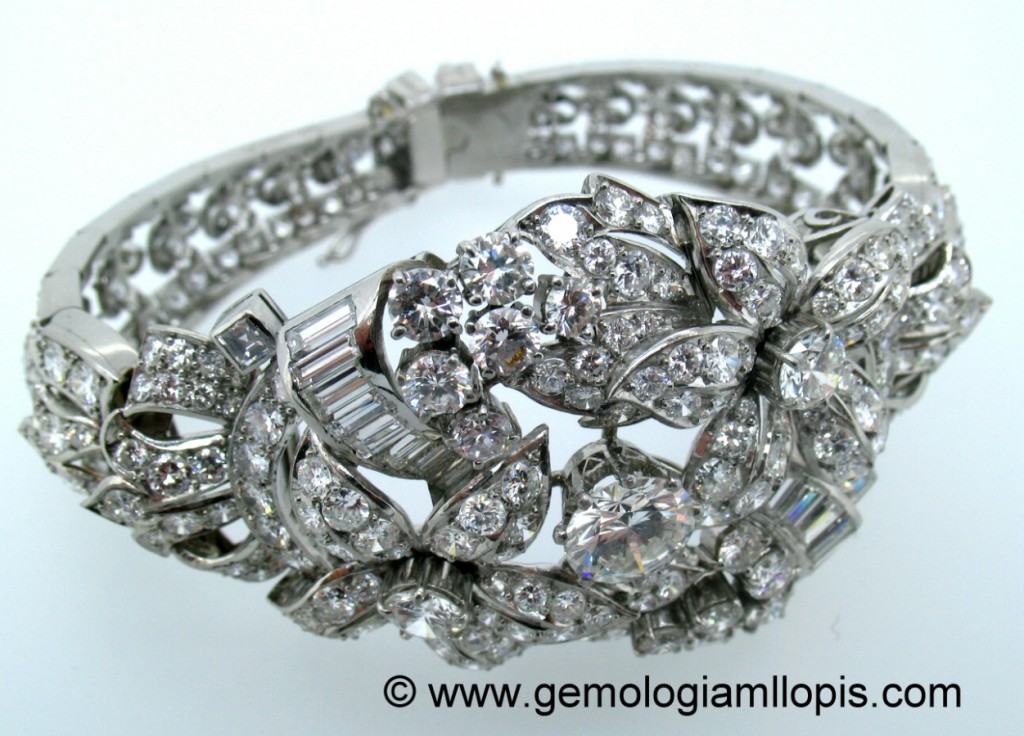 Pulsera de pedida de diamantes realizada en platino de 950 milésimas