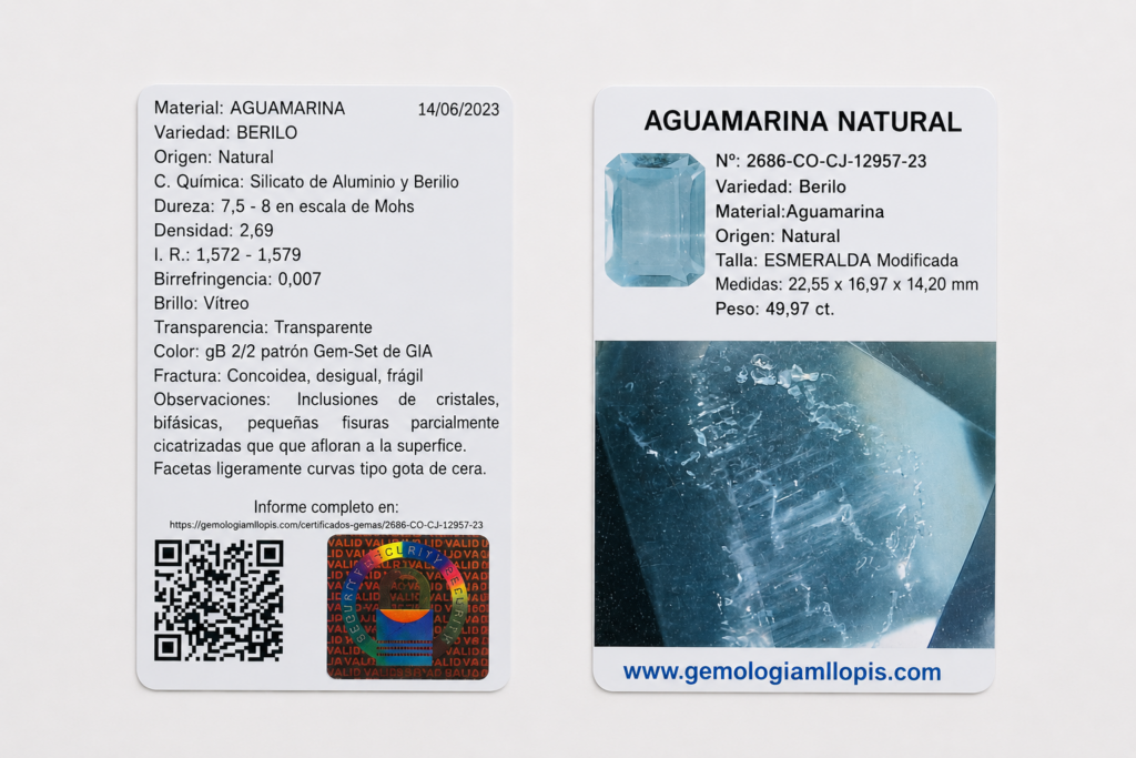 Informe tarjeta de gema