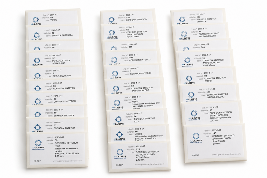 Lote papelinas de gemas