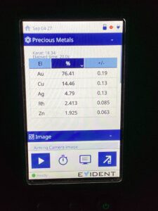 Proporción de metales XRF