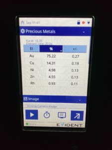 Proporción metales XRF
