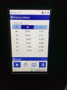 Proporción de metales XRF